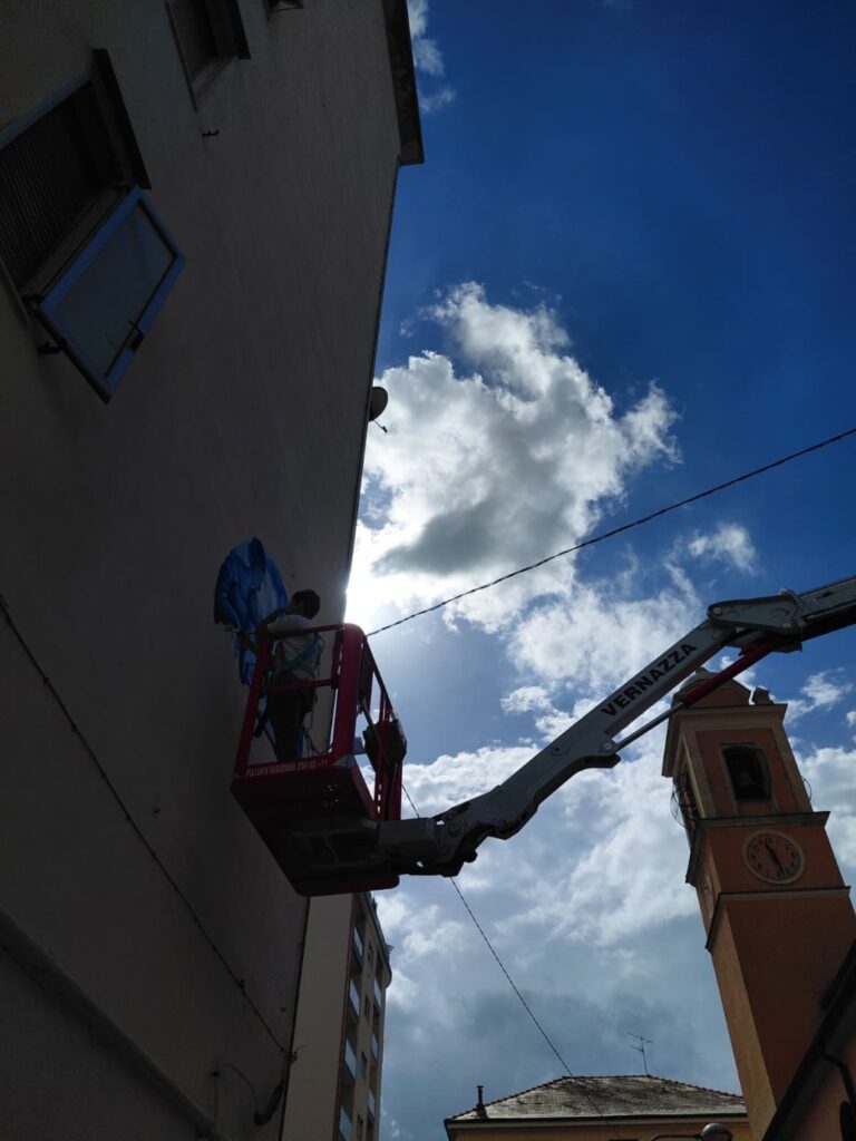 murale a Savona di Monica Porro celebra il quartiere Fornaci