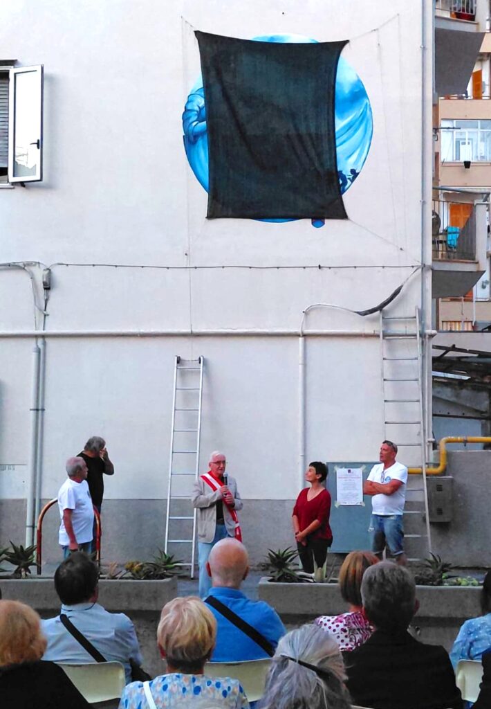 murale a Savona di Monica Porro celebra il quartiere Fornaci