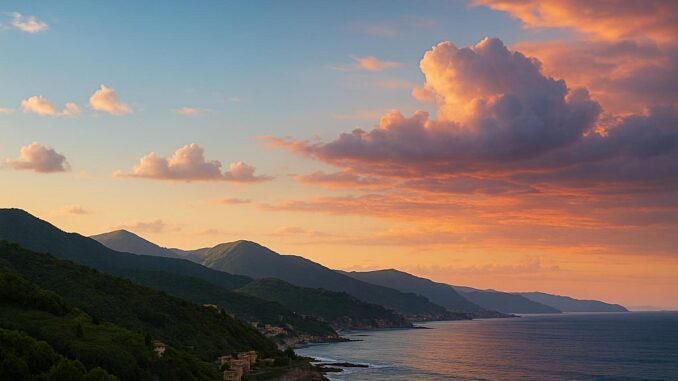 paesaggio della quiete rosa del mare - effe