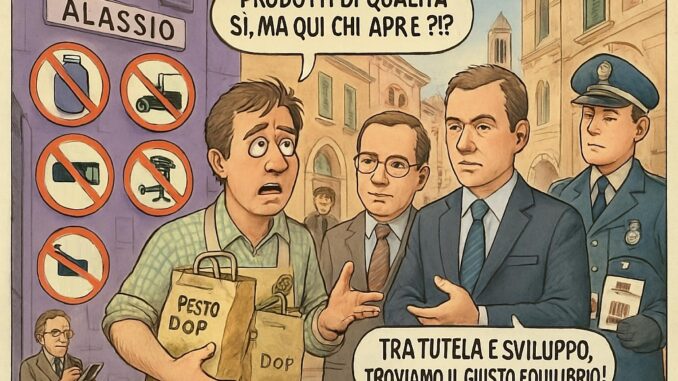 Notizie in punta di vignetta - Commercio Alassio e il confine della tutela - effe