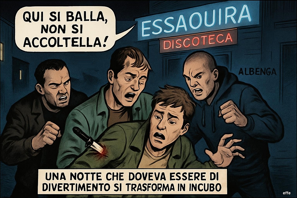 Notizie in punta di vignetta - Incubo Qui si balla non si accoltella - effe