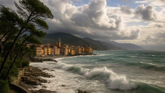 paesaggio dove i pini sfidano il vento e il mare - effe