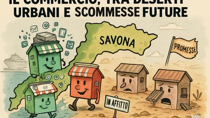 Notizie in punta di vignetta - Commercio deserti urbani e futuro - effe