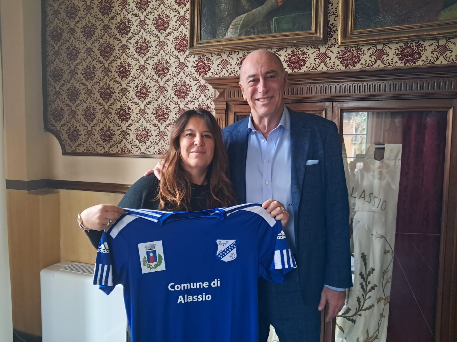 Nella foto: l'assessore allo Sport Roberta Zucchinetti e il sindaco Marco Melgrati