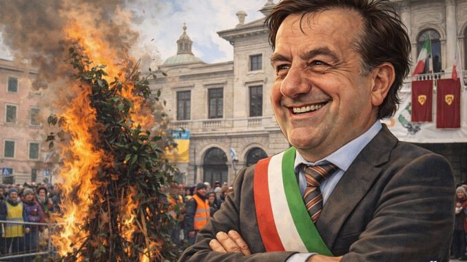 Caricatura natalizia - Marco Russo, sindaco di Savona e del Confuoco - effe