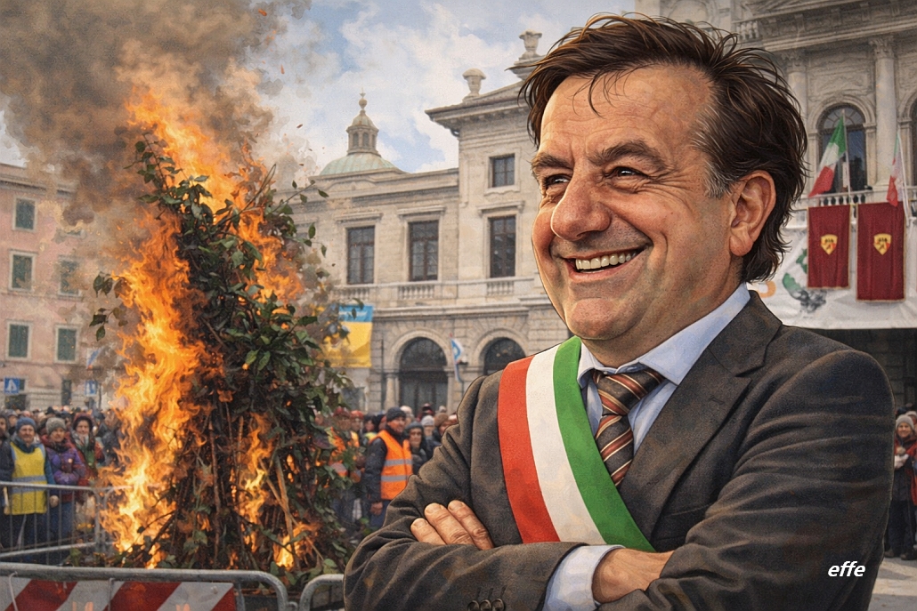 Caricatura natalizia - Marco Russo, sindaco di Savona e del Confuoco - effe