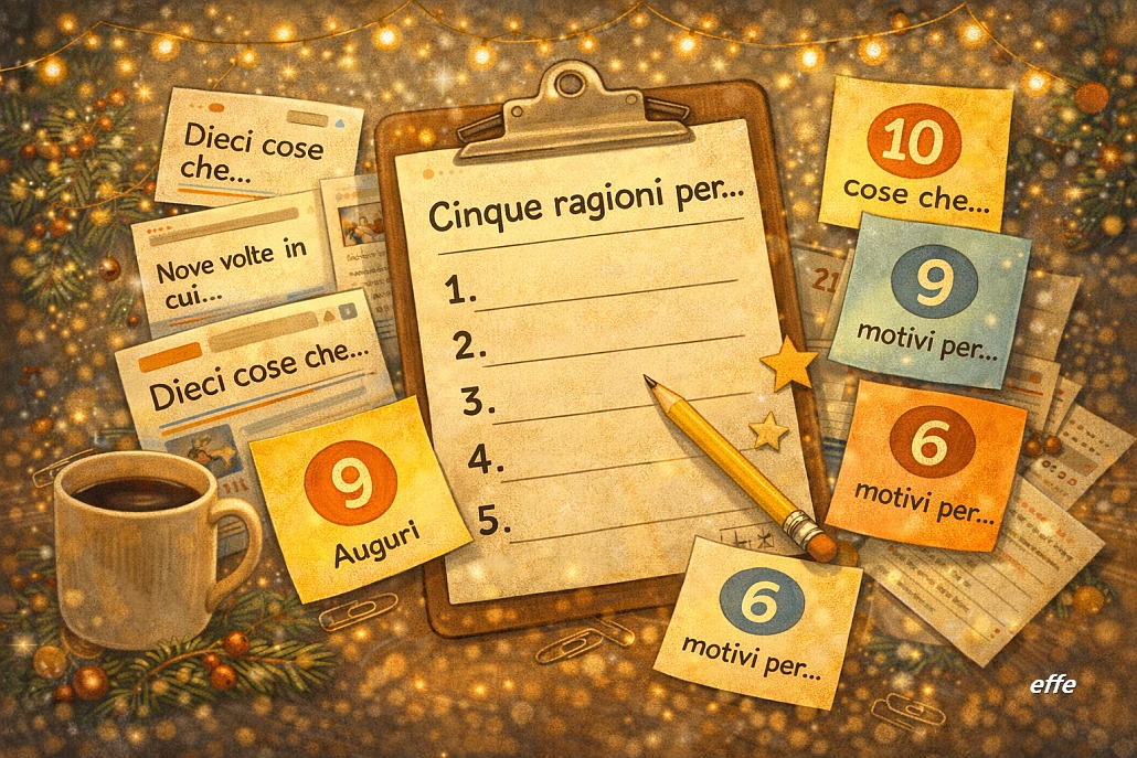 Cinque ragioni per cui scriviamo articoli tipo Cinque ragioni per - effe
