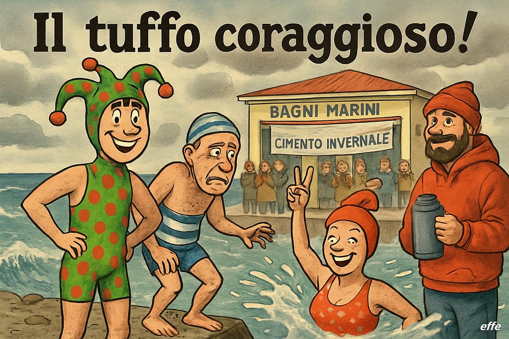 Notizie in punta di vignetta - Il tuffo coraggioso - effe