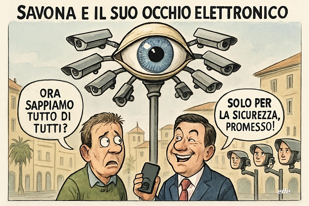 Notizie in punta di vignetta - Savona e il suo occhio elettronico - effe