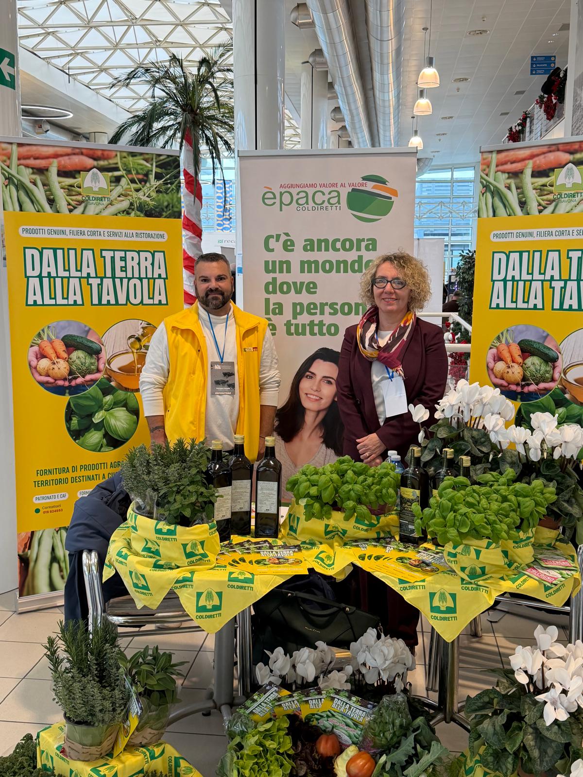 Stand Coldiretti Savona incontro annuale Consorzio Obiettivo Spiagge