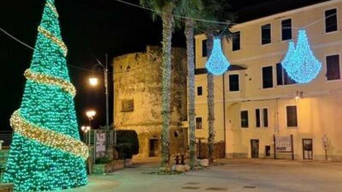 albero natale a Laigueglia