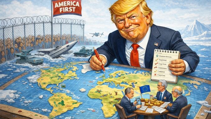 La strategia di sicurezza Trump spiegata con la satira: il mondo secondo America First