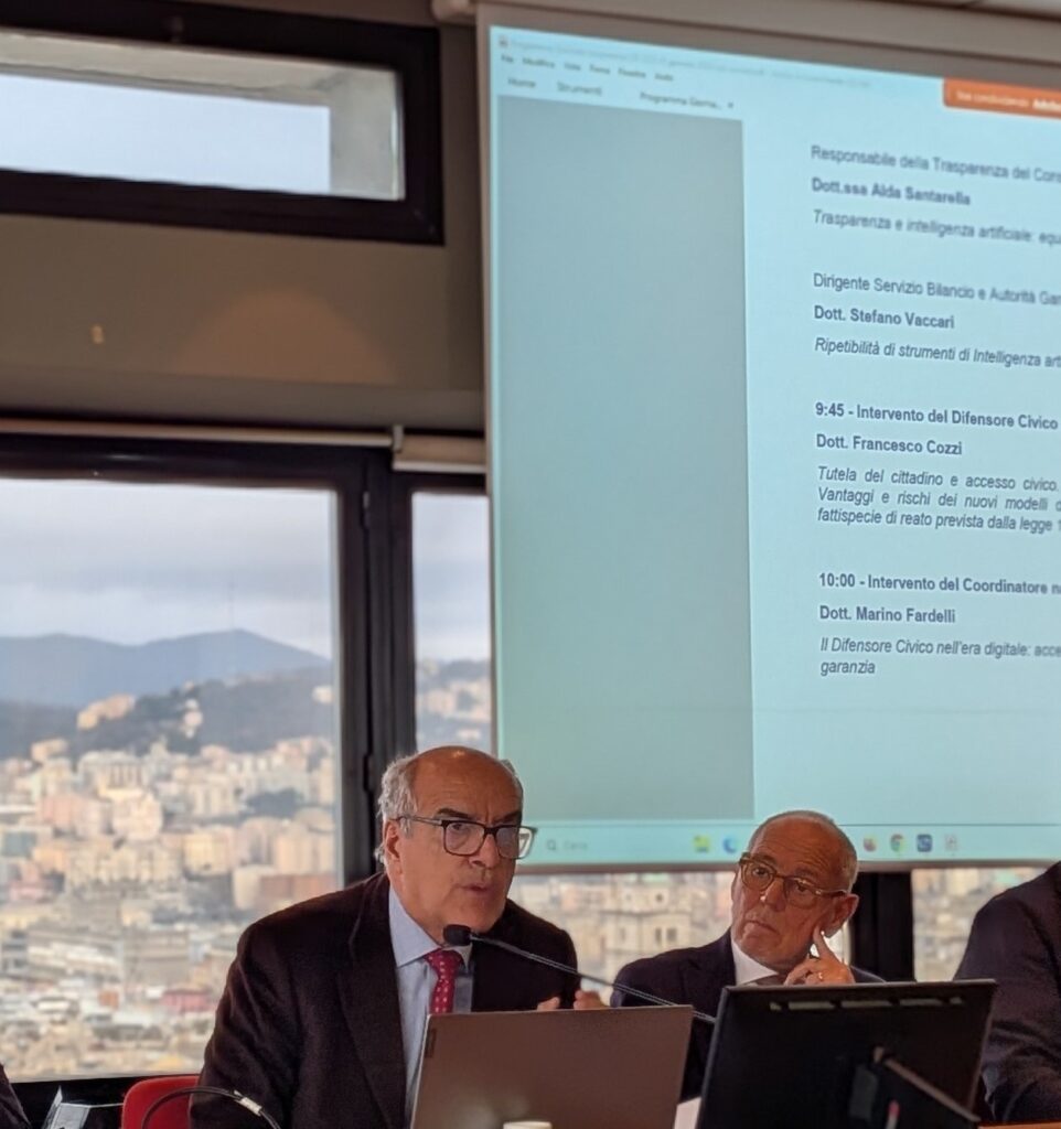 Convegno Trasparenza, Difensori civici, accesso pubblico e Intelligenza artificiale a Genova