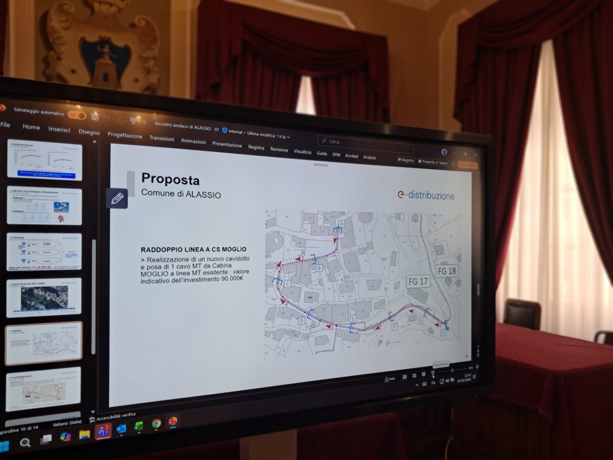 Incontro ad Alassio nel Palazzo Comunale con E-Distribuzione