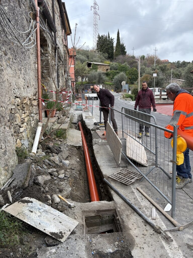 Lavori Conna e sopralluogo sindaco di Andora