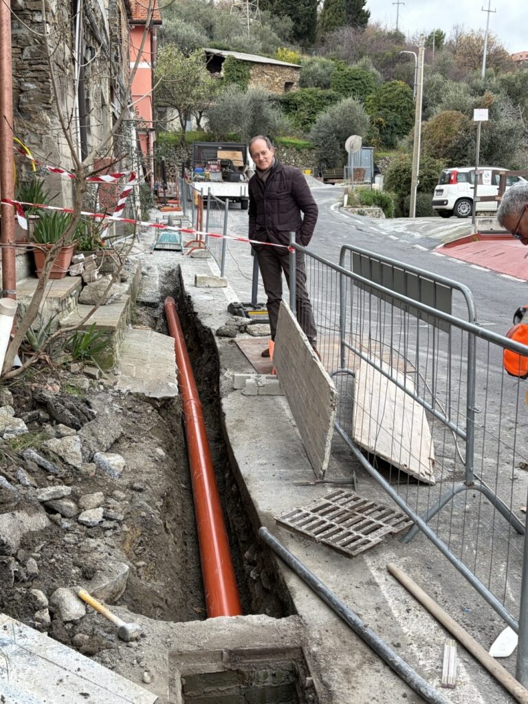 Lavori Conna e sopralluogo sindaco di Andora