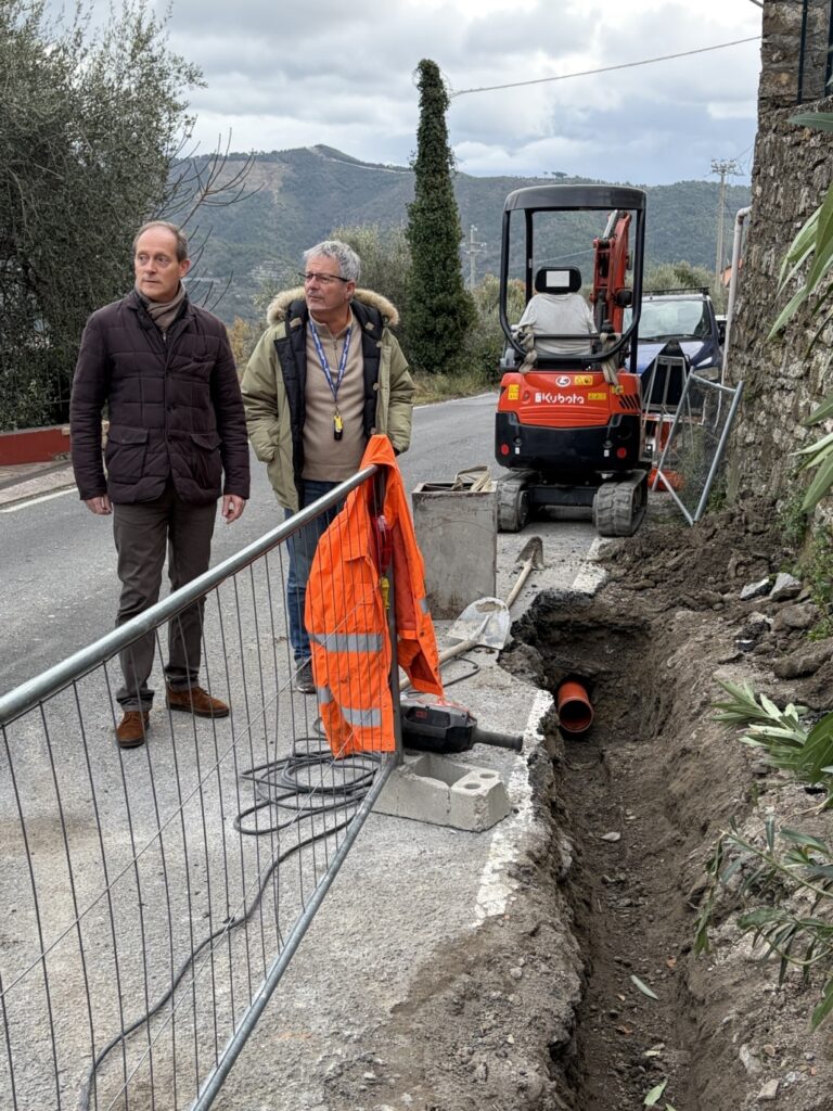 Lavori Conna e sopralluogo sindaco di Andora