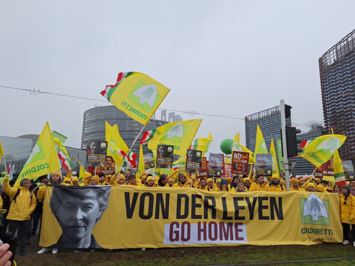 Coldiretti a Strasburgo per la manifestazione di protesta