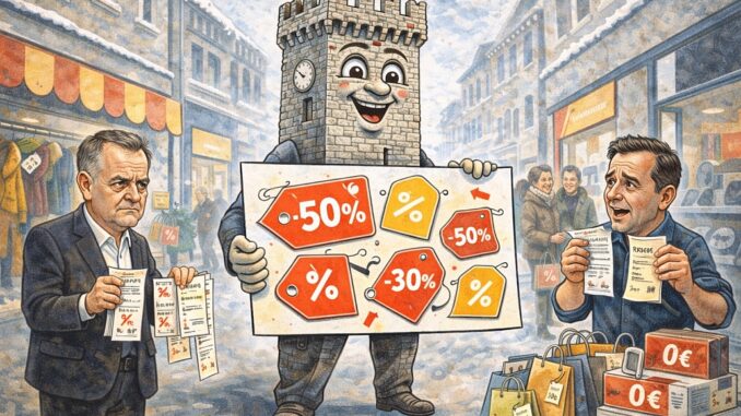 Notizie in punta di vignetta - Tempi di saldi invernali - effe