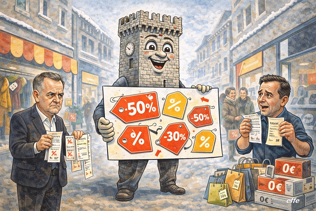 Notizie in punta di vignetta - Tempi di saldi invernali - effe