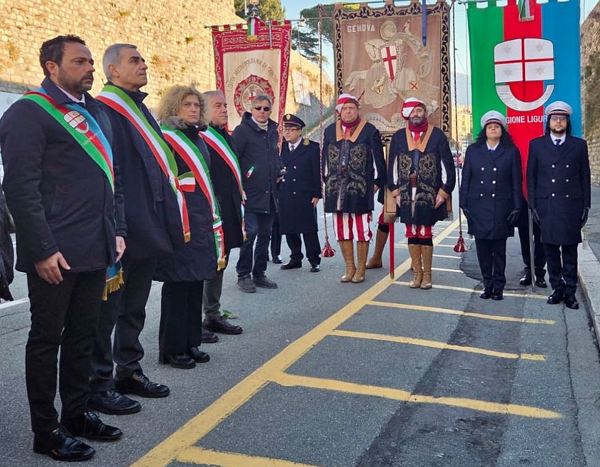 Sanna in rappresentanza di Regione Liguria alla commemorazione dell'82° anniversario dell’Eccidio del Forte di San Martino
