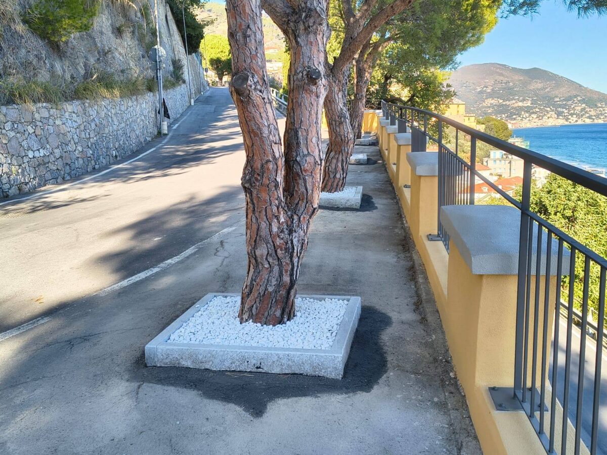 conclusi i lavori al belvedere di via Doria a Laigueglia