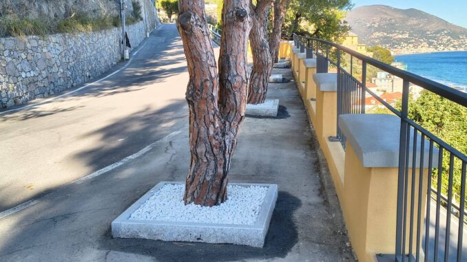 conclusi i lavori al belvedere di via Doria a Laigueglia