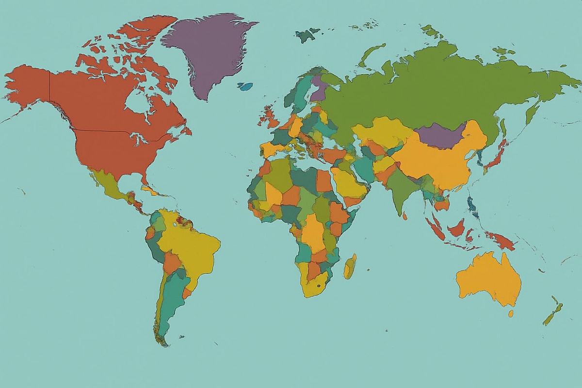 una mappa del mondo