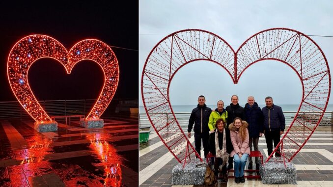 Ad per San Valentino Andora un cuore luminoso sul Belvedere Chiara Luce Badano