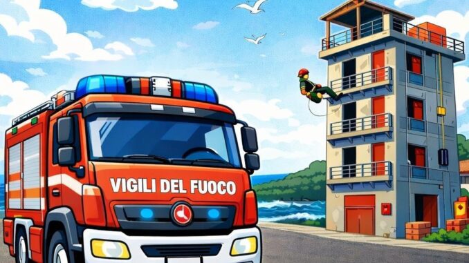 Illustrazione Vigili fuoco SV
