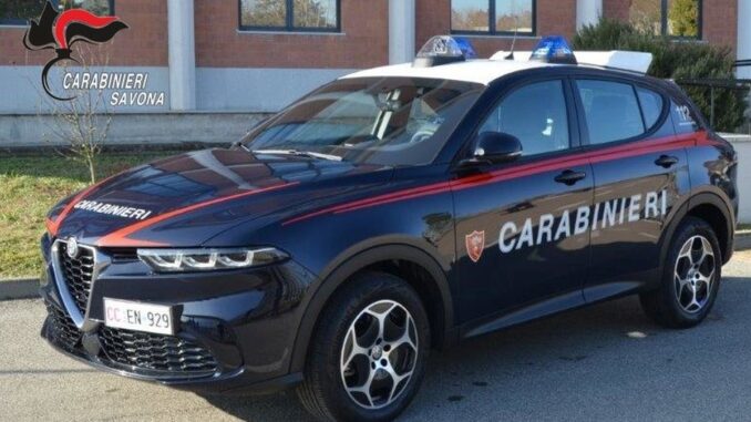 Auto Carabinieri del comando di Savona