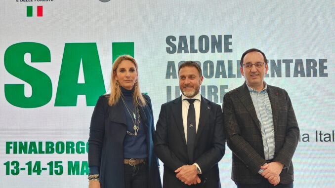 Il sindaco Berlangieri e l'assessore regionale Piana alla presentazione del SAL - Salone Agroalimentare Ligure 2026