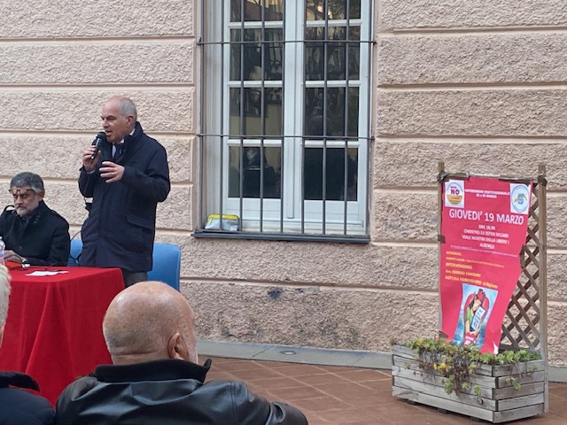 Chiostro Ester Siccardi Incontro Albenga fronte del No al referendum: