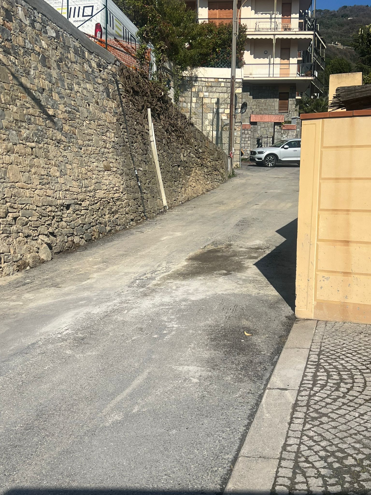 Ad Alassio i lavori in via Cardellino