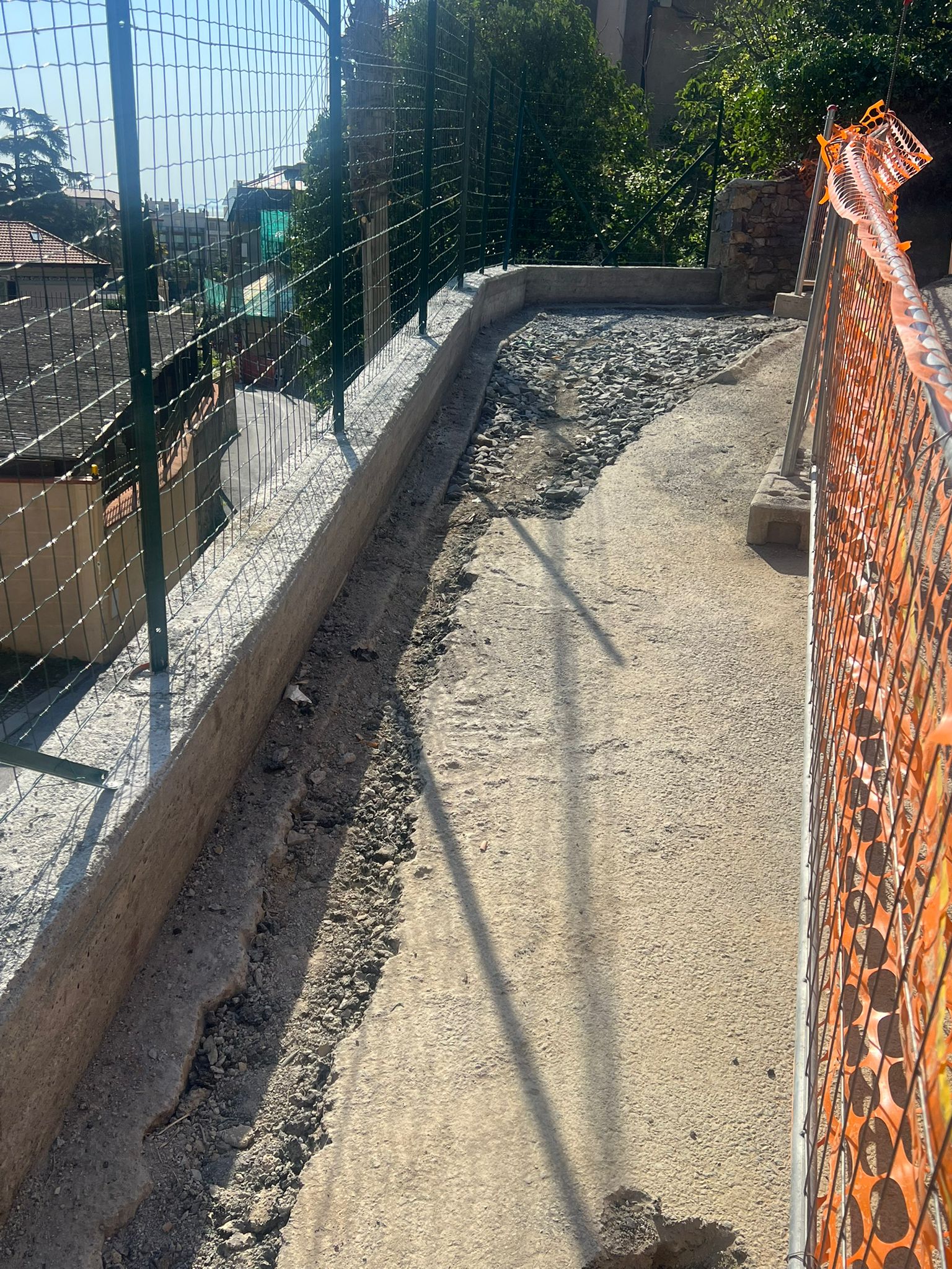 Ad Alassio i lavori in via Cardellino