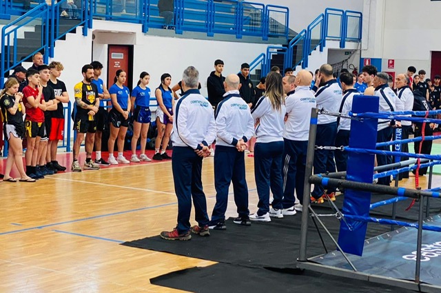 Interno palestra durante gli allenamenti degli atleti