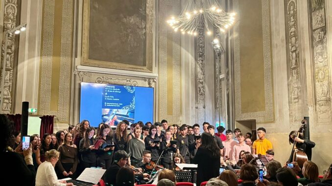 élèves du Lycée Félix le Dantec et du Liceo Musicale G. Bruno