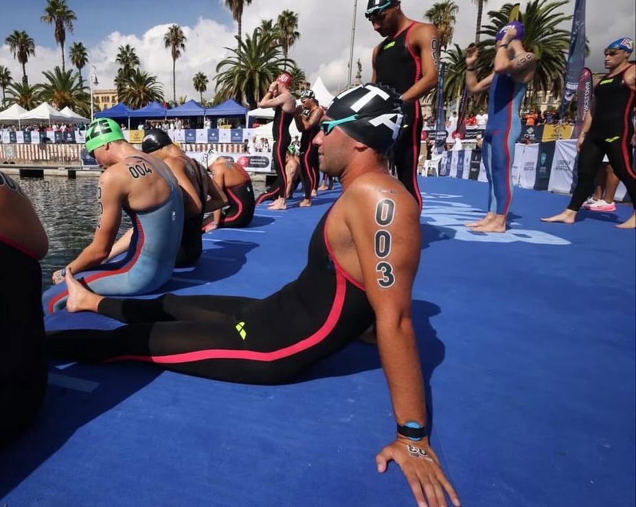 l'atleta a bordo gara