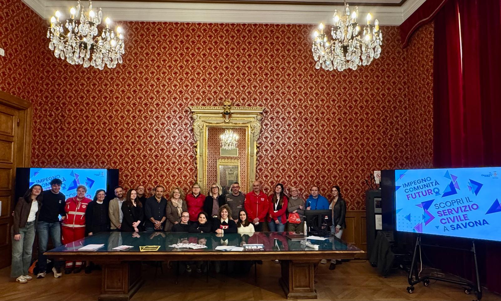 Sala Rossa i rappresentanti delle associazioni coinvolte