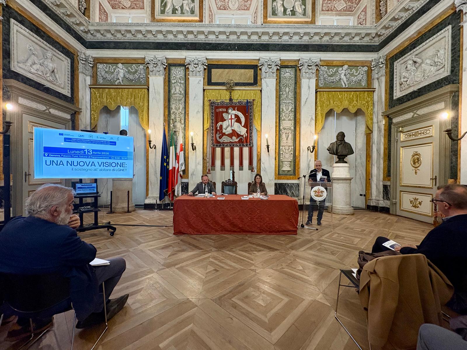 la sala di Palazzo Tursi