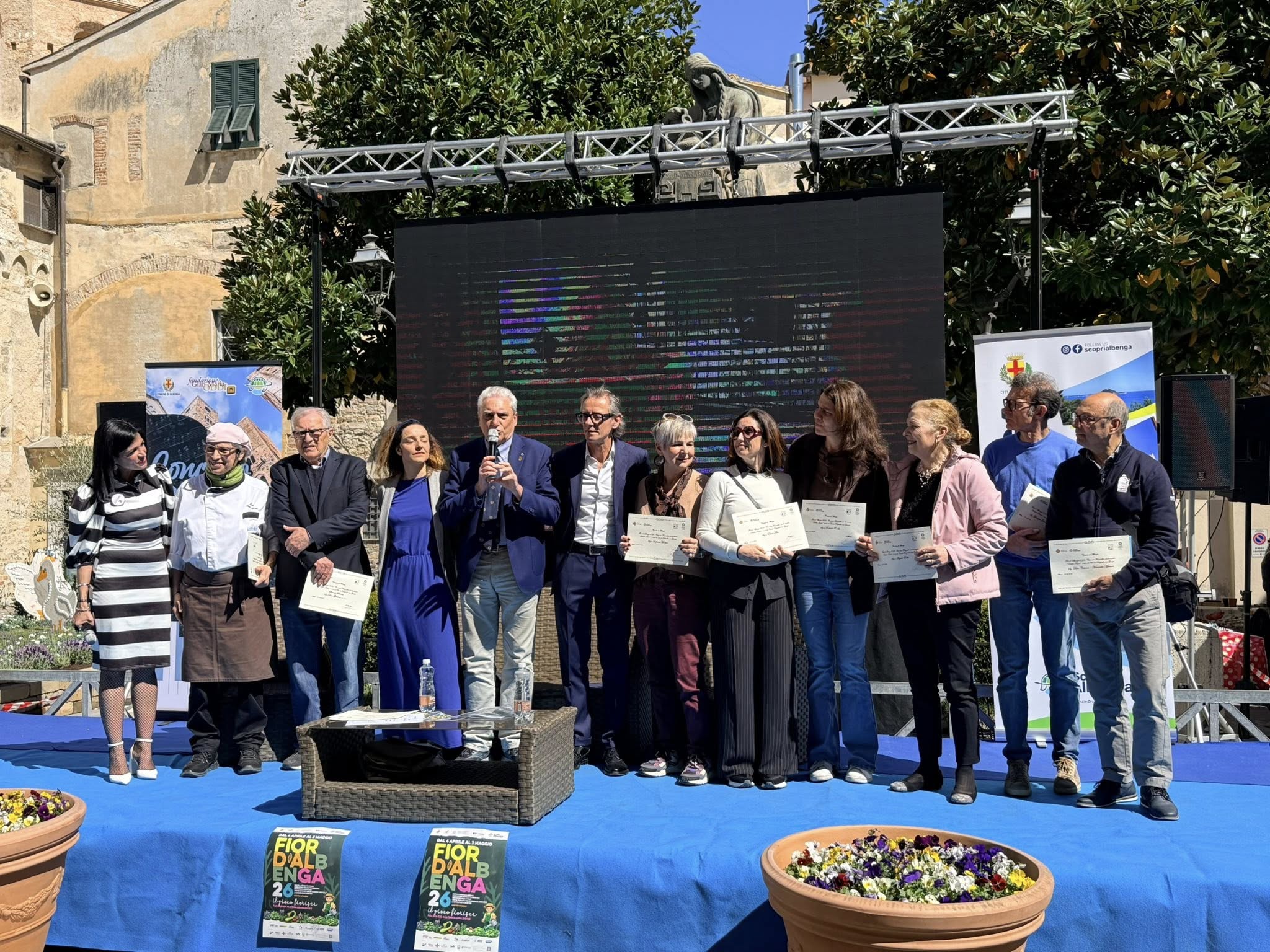 istanti della cerimonia di premiazione