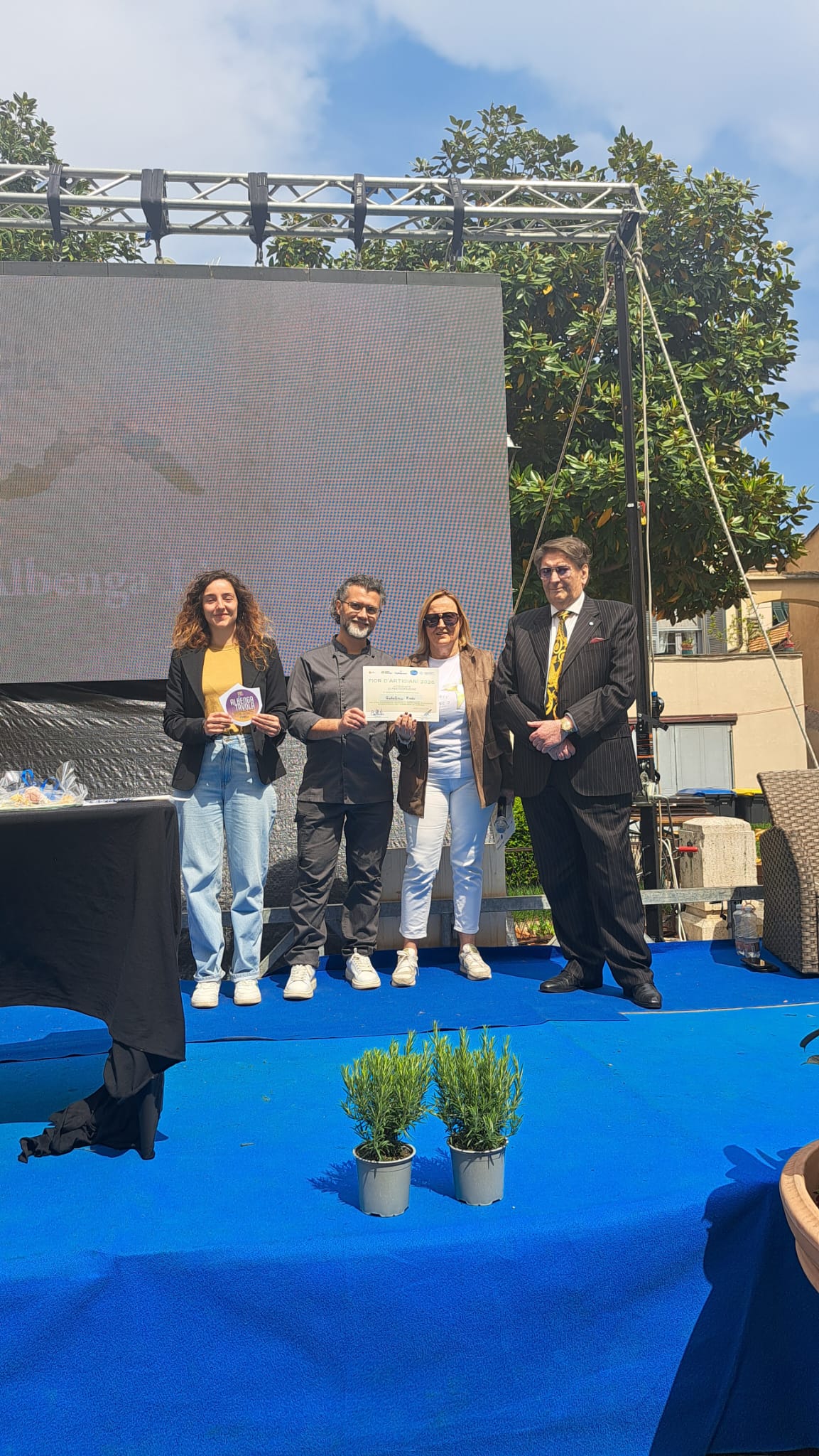 Momenti della cerimonia di premiazione