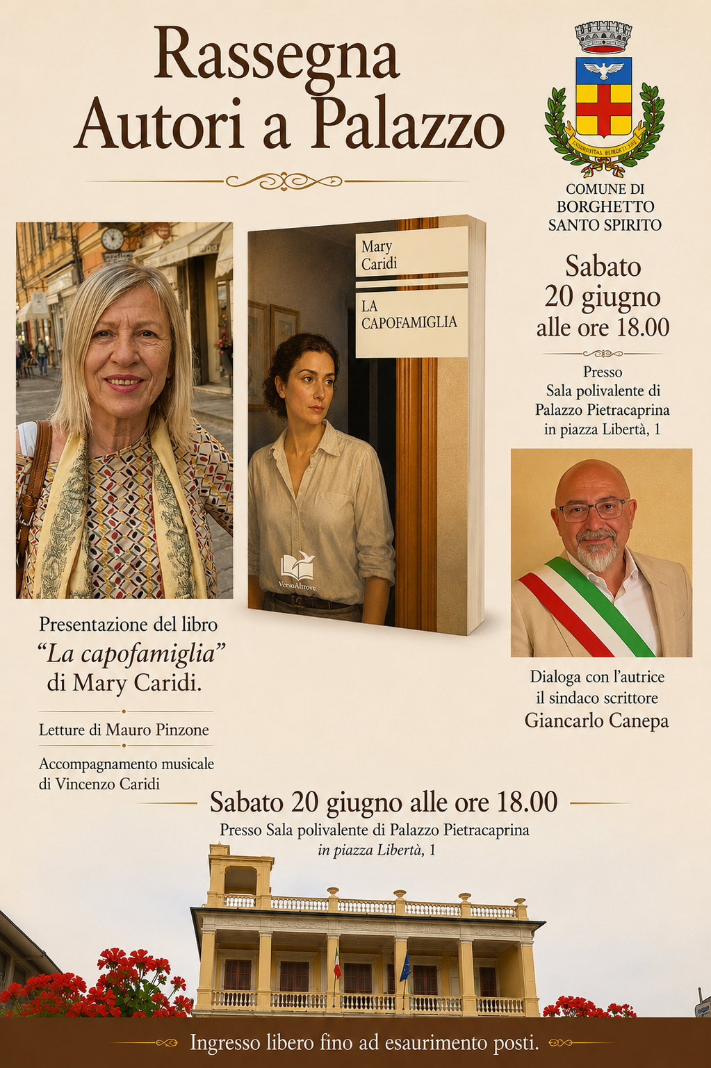 Autori a Palazzo - Sabato 20 giugno - Mary Caridi