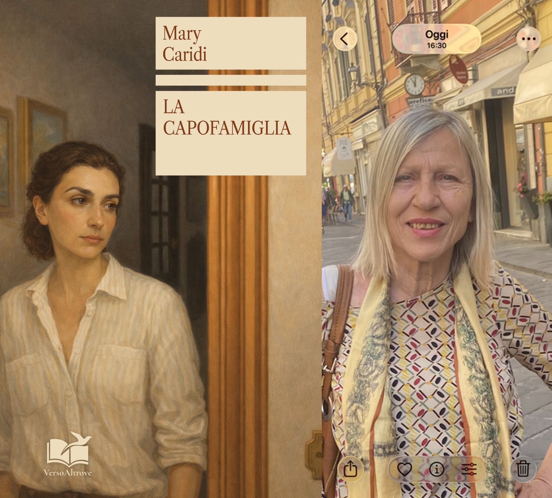 Copertina libro e autrice