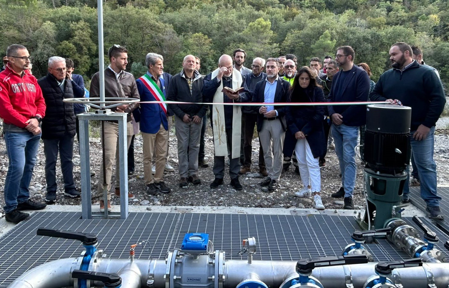 La visita alla stazione di pompaggio della rete irrigua di Ortovero
